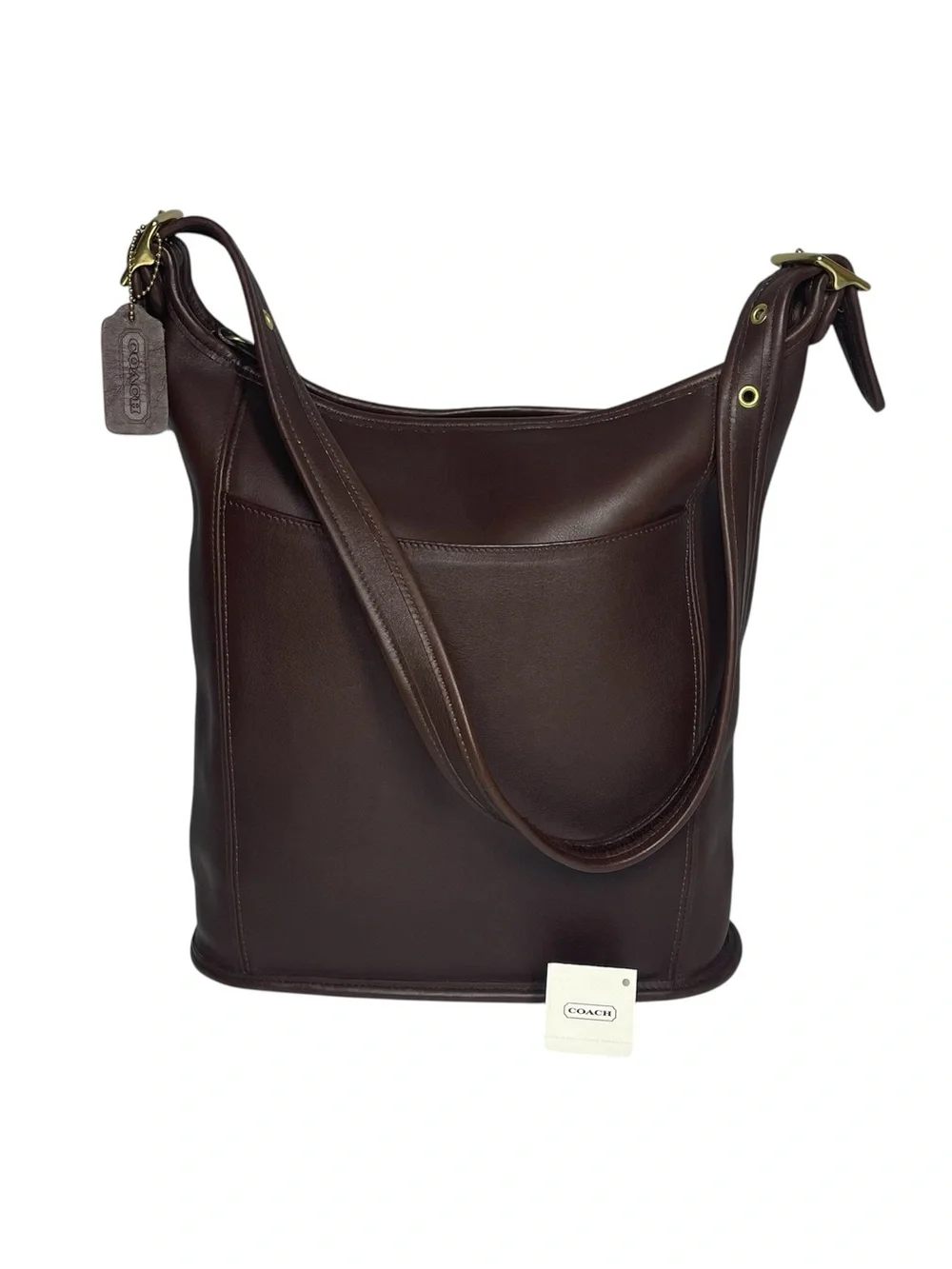 VTG COACH 9060 Legacy Slim Duffle Sac Shoulder Bag Handbag Dark Brown Costa Rica - Picture 1 of 9